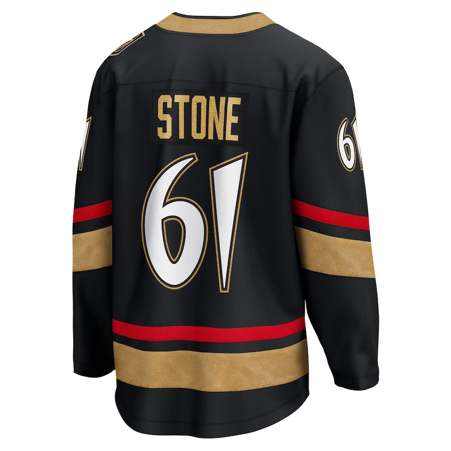 V.Golden Knights #61 Mark Stone Fanatics Branded Special Edition 2.0 Breakaway Player Jersey Black Alternate Jersey Hockey Jerseys - Main View