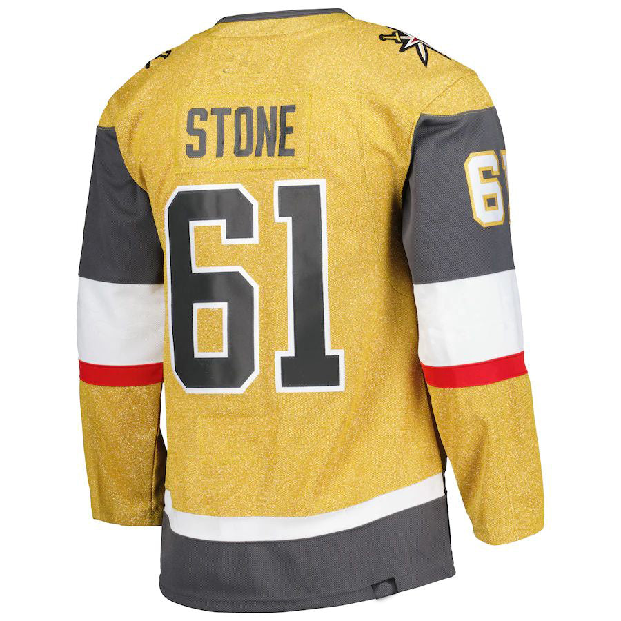 V.Golden Knights #61 Mark Stone Captain Patch Primegreen Authentic Pro Alternate Player Jersey Gold Alternate Jersey Hockey Jerseys - Main View
