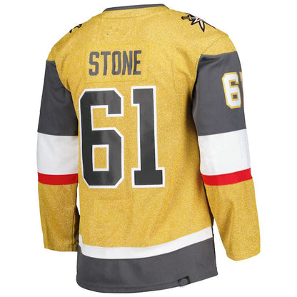 V.Golden Knights #61 Mark Stone Captain Patch Primegreen Authentic Pro Alternate Player Jersey Gold Alternate Jersey Hockey Jerseys - Main View