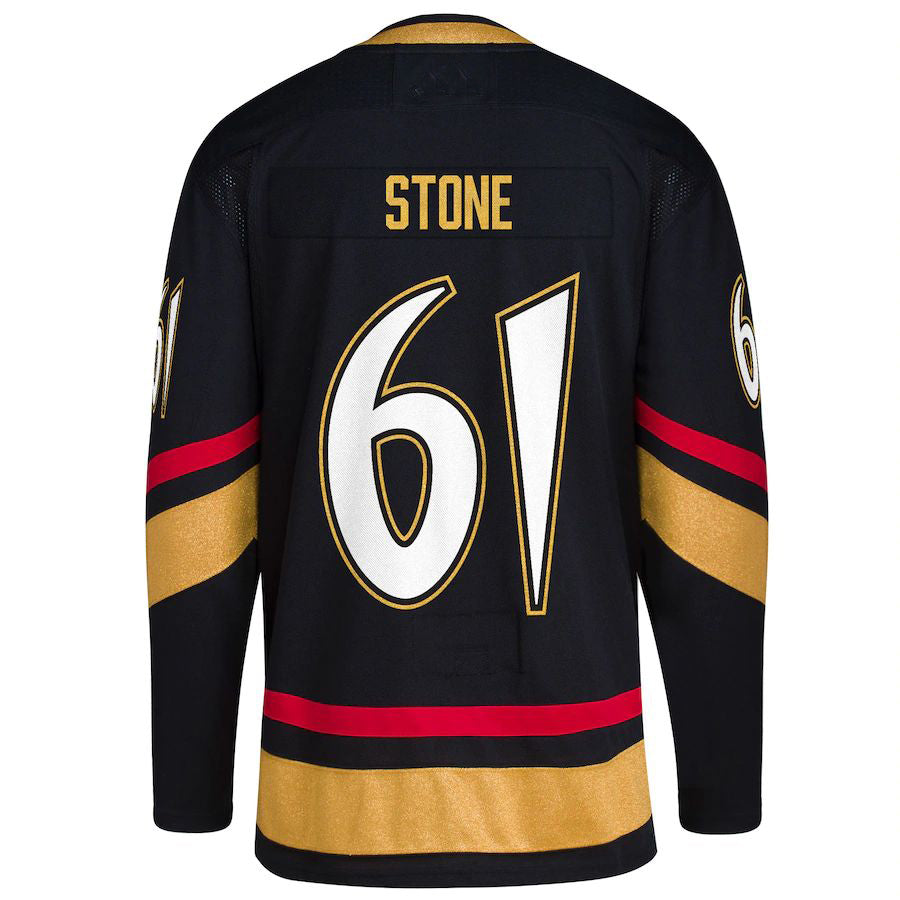 V.Golden Knights #61 Mark Stone Reverse Retro 2.0 Authentic Player Jersey Black Alternate Jersey Hockey Jerseys - Main View