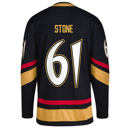 V.Golden Knights #61 Mark Stone Reverse Retro 2.0 Authentic Player Jersey Black Alternate Jersey Hockey Jerseys - Main View