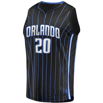 O.Magic #20 Markelle Fultz Fanatics Branded  2019 Fast Break Replica Player Jersey Black Icon Edition Stitched American Basketball Jersey - Main View