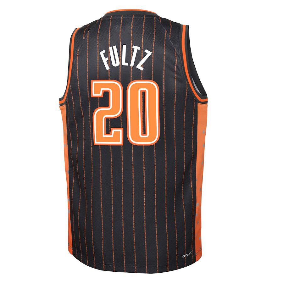 O.Magic #20 Markelle Fultz 2021-22 Swingman Jersey City Edition  Anthracite Stitched American Basketball Jersey - Main View