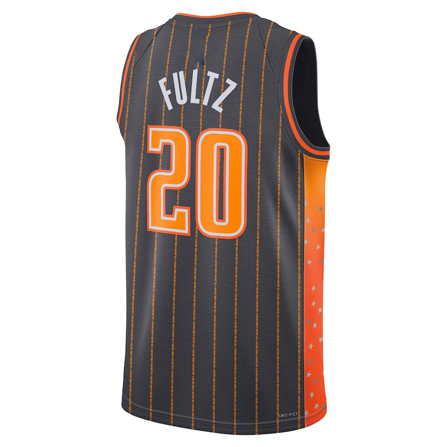O.Magic #20 Markelle Fultz 2021-22 Swingman Jersey City Edition Anthracite Stitched American Basketball Jersey - Main View