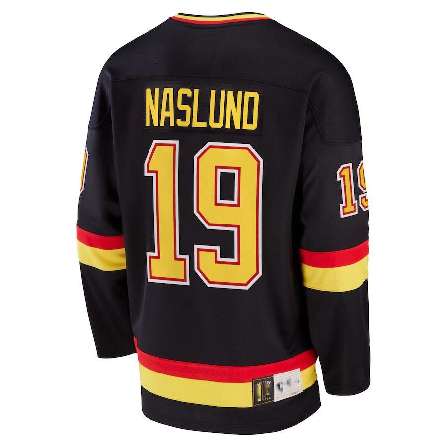 V.Canucks #19 Markus Naslund Fanatics Branded Breakaway Retired Player Jersey Black Stitched American Hockey Jerseys - Main View
