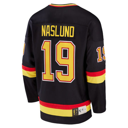 V.Canucks #19 Markus Naslund Fanatics Branded Breakaway Retired Player Jersey Black Stitched American Hockey Jerseys - Main View