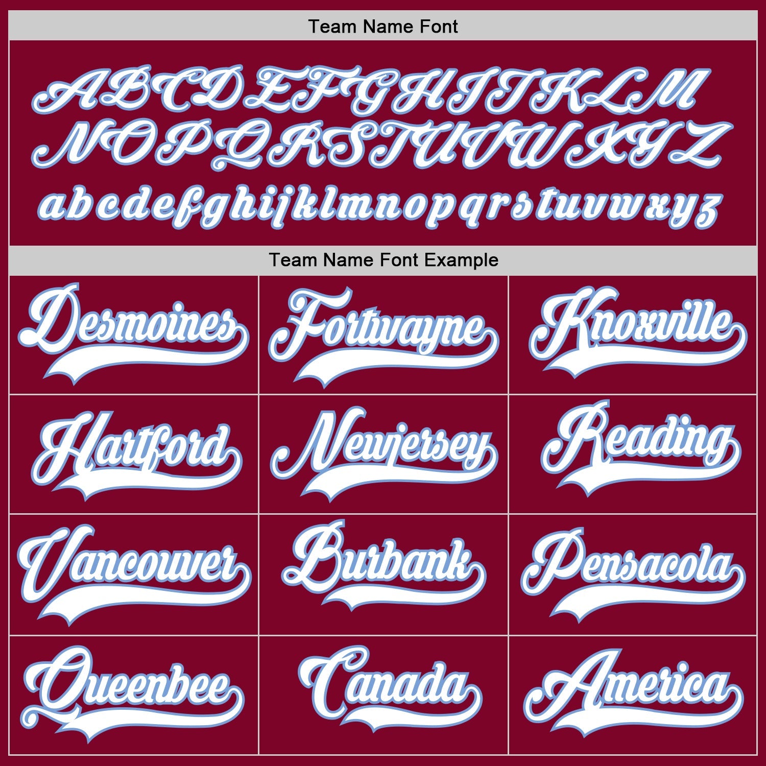 Custom Maroon White-Light Blue Hockey Jersey view 4