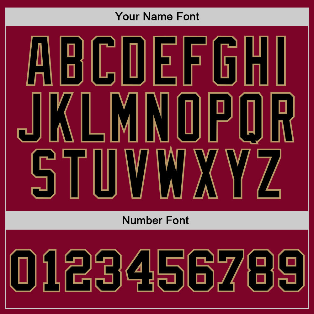 Custom Maroon Black-Old Gold Authentic Throwback Basketball Jersey view 3