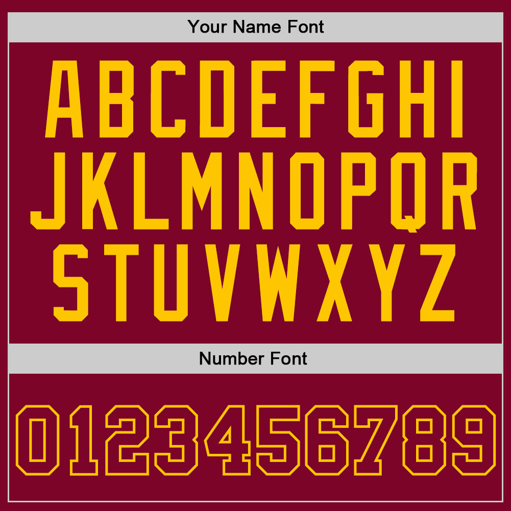 Custom Maroon Maroon-Gold Authentic Throwback Basketball Jersey view 3