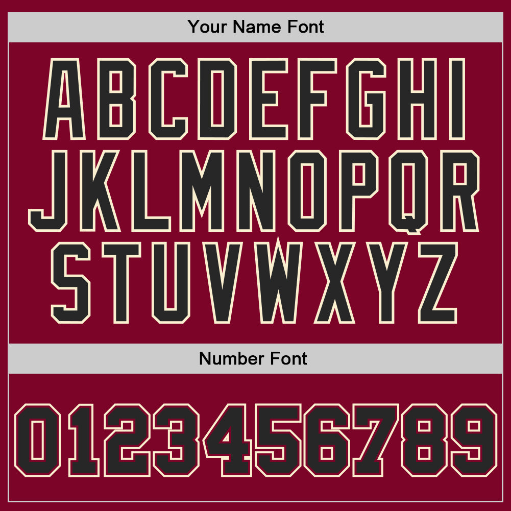 Custom Maroon Black-Cream Authentic Throwback Basketball Jersey view 3