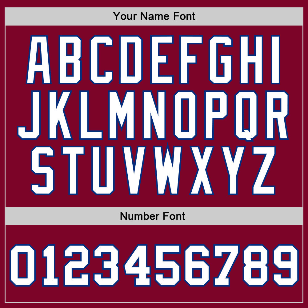 Custom Maroon White-Royal Authentic Throwback Basketball Jersey view 3