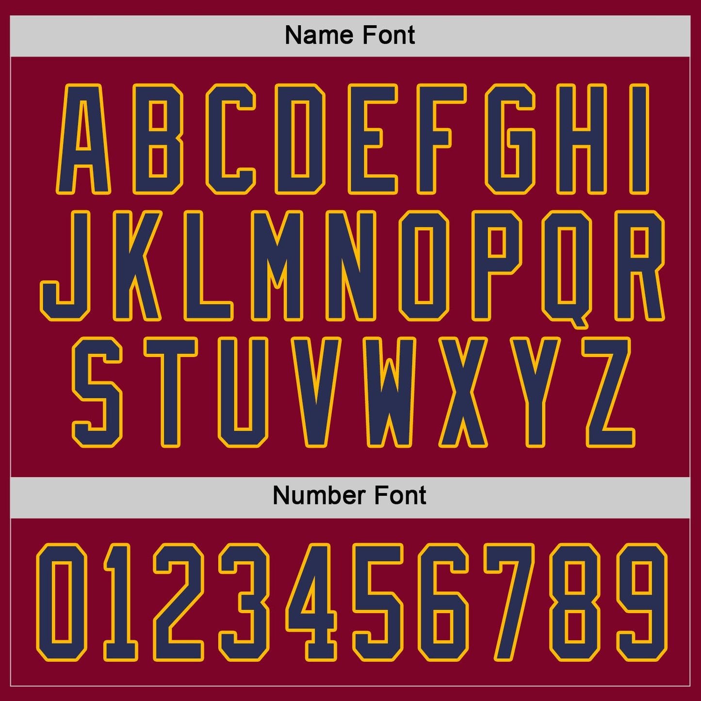 Custom Maroon Navy-Gold Hockey Jersey view 4