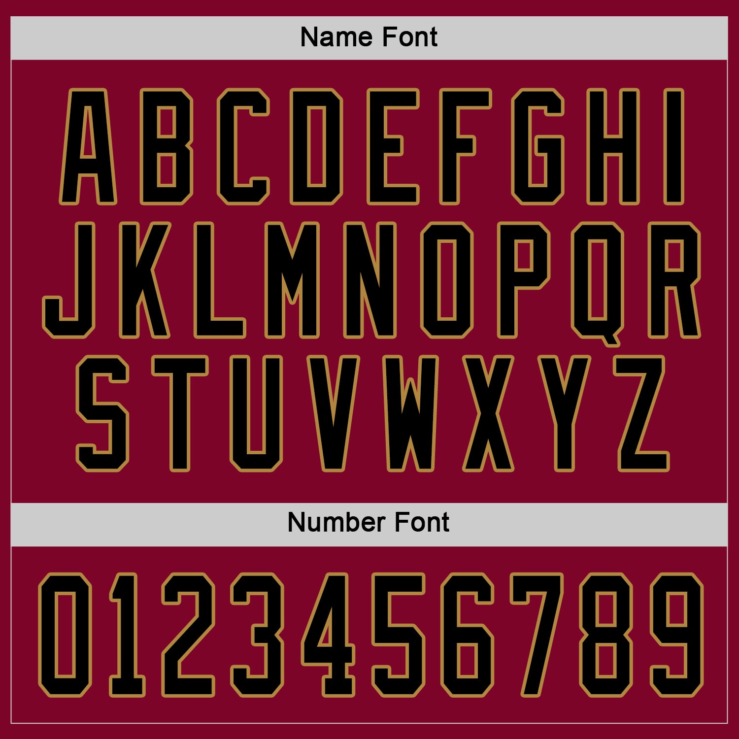 Custom Maroon Black-Old Gold Hockey Jersey view 4