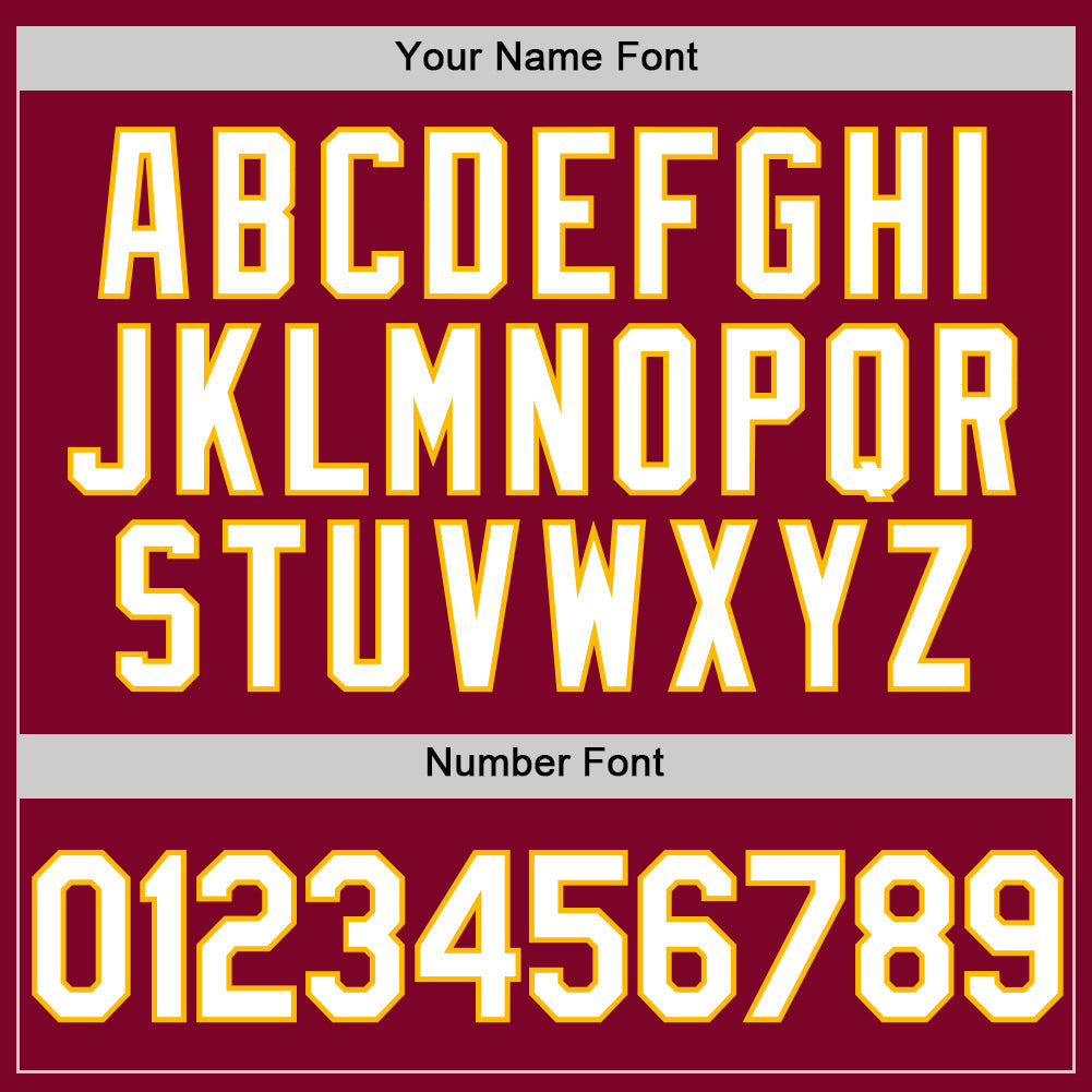 Custom Maroon White-Gold Authentic Throwback Baseball Jersey view 5