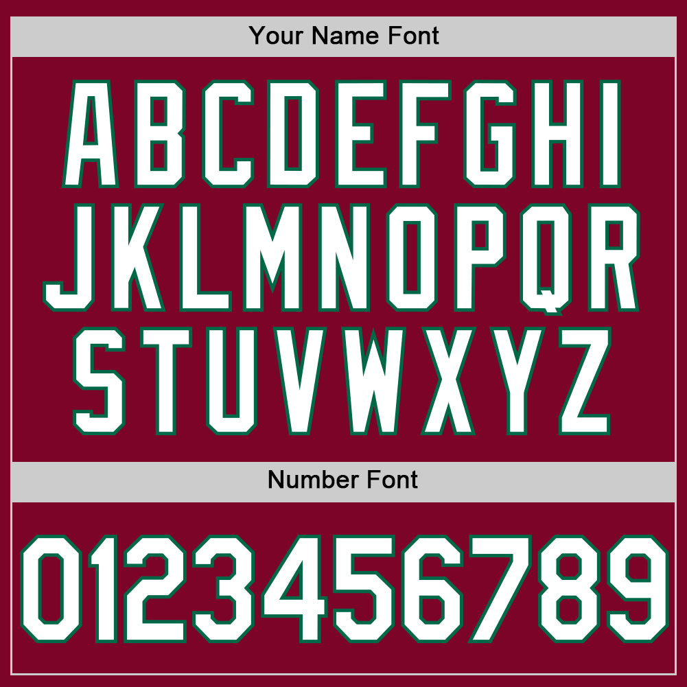 Custom Maroon White-Kelly Green Authentic Throwback Baseball Jersey view 5
