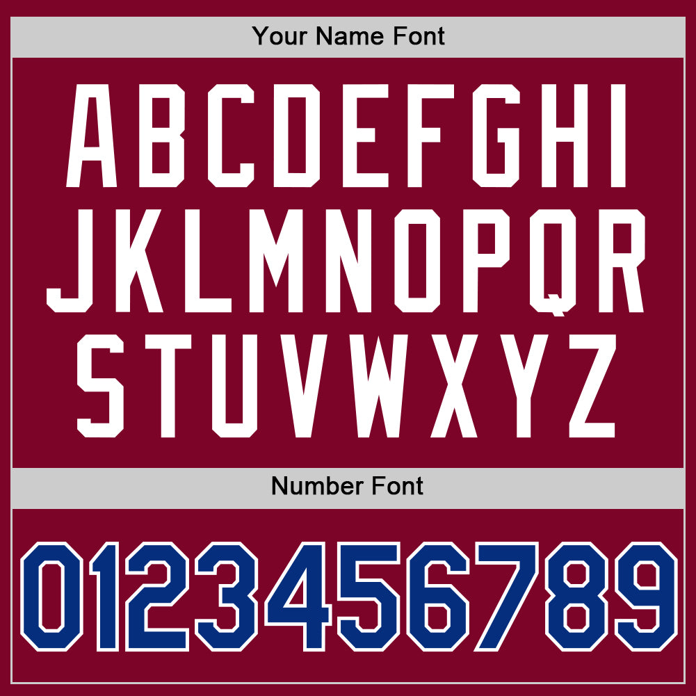 Custom Maroon Royal-White Authentic Throwback Baseball Jersey view 5