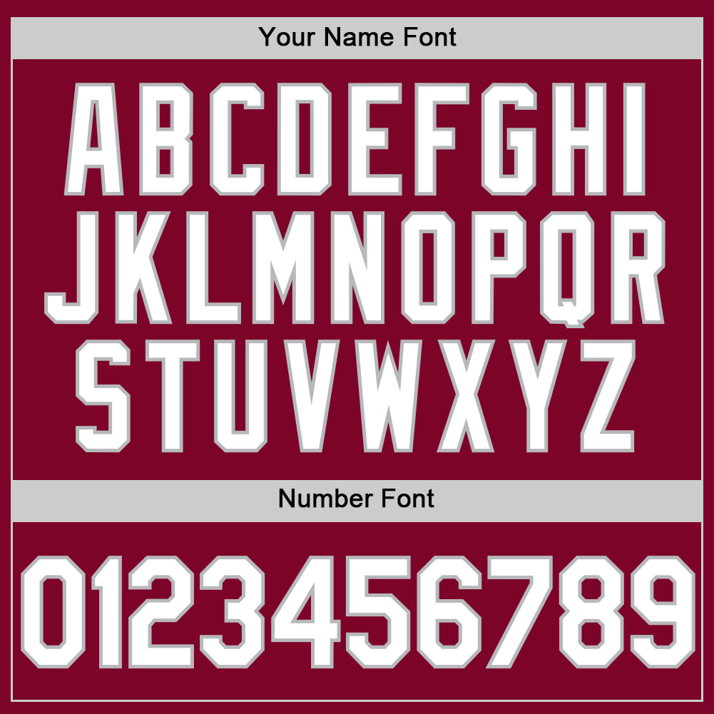 Custom Maroon White-Gray Authentic Throwback Baseball Jersey view 5