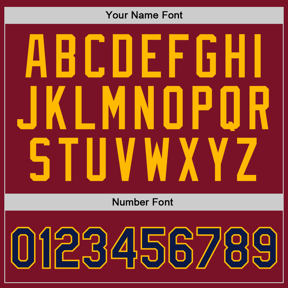 Custom Maroon Navy-Gold Authentic Throwback Basketball Jersey view 4