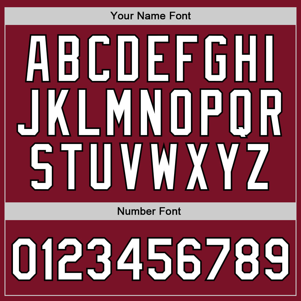Custom Maroon White-Black Authentic Throwback Basketball Jersey view 4