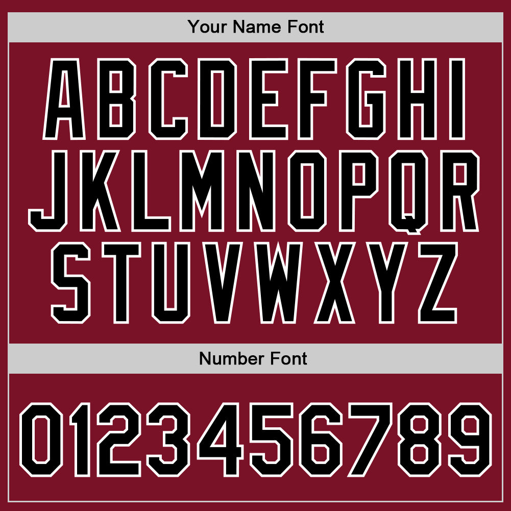 Custom Maroon Black-White Authentic Throwback Basketball Jersey view 4