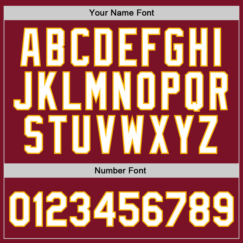 Custom Maroon White-Gold Authentic Throwback Basketball Jersey view 4