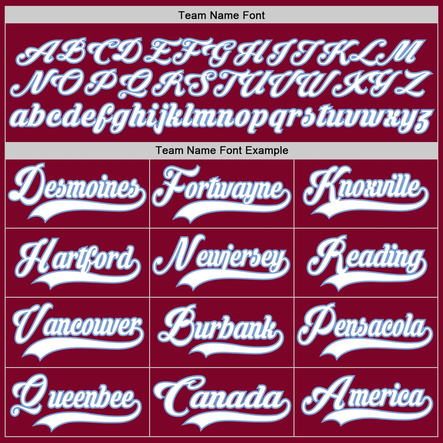 Custom Maroon White-Light Blue Hockey Jersey view 4