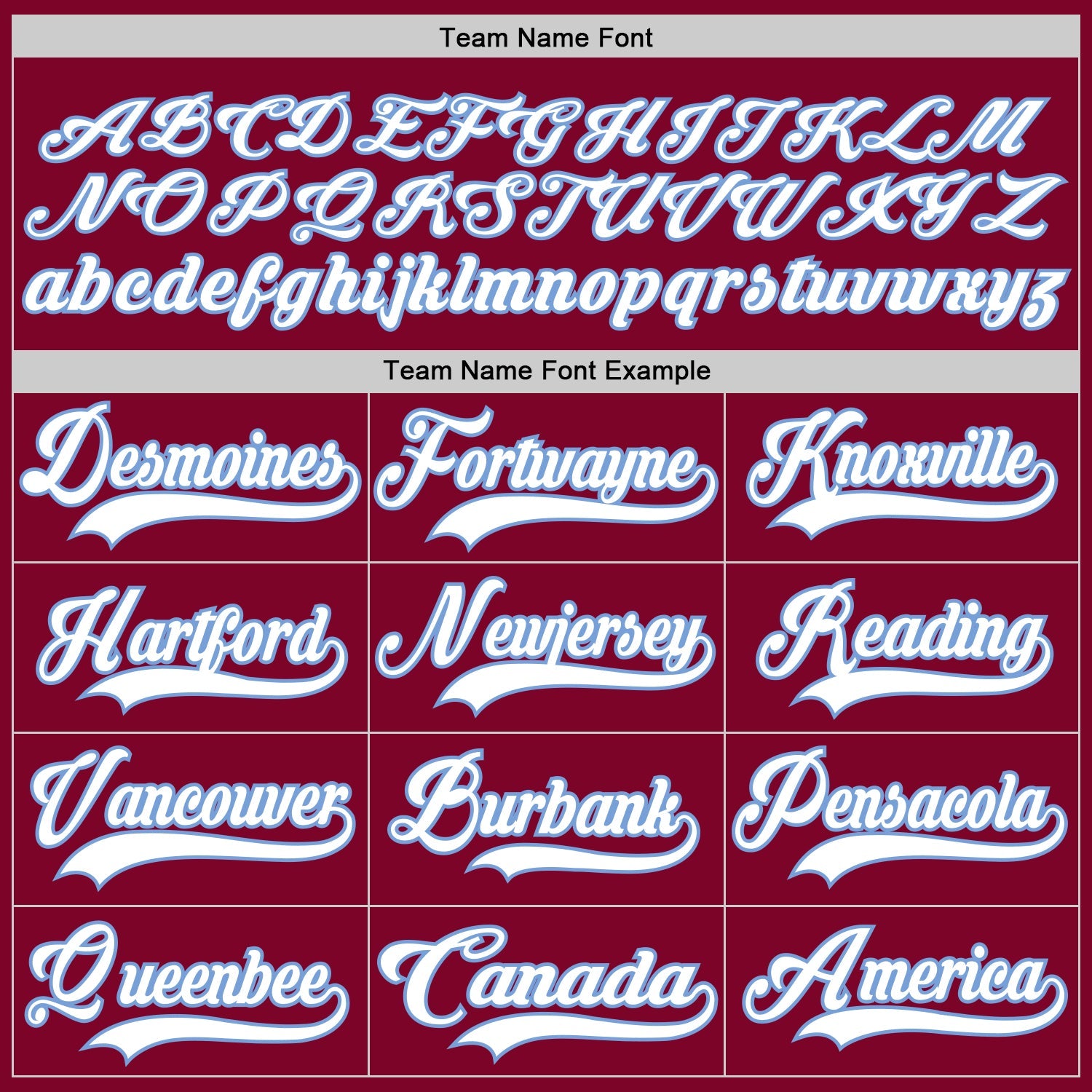Custom Maroon White-Light Blue Hockey Jersey view 4
