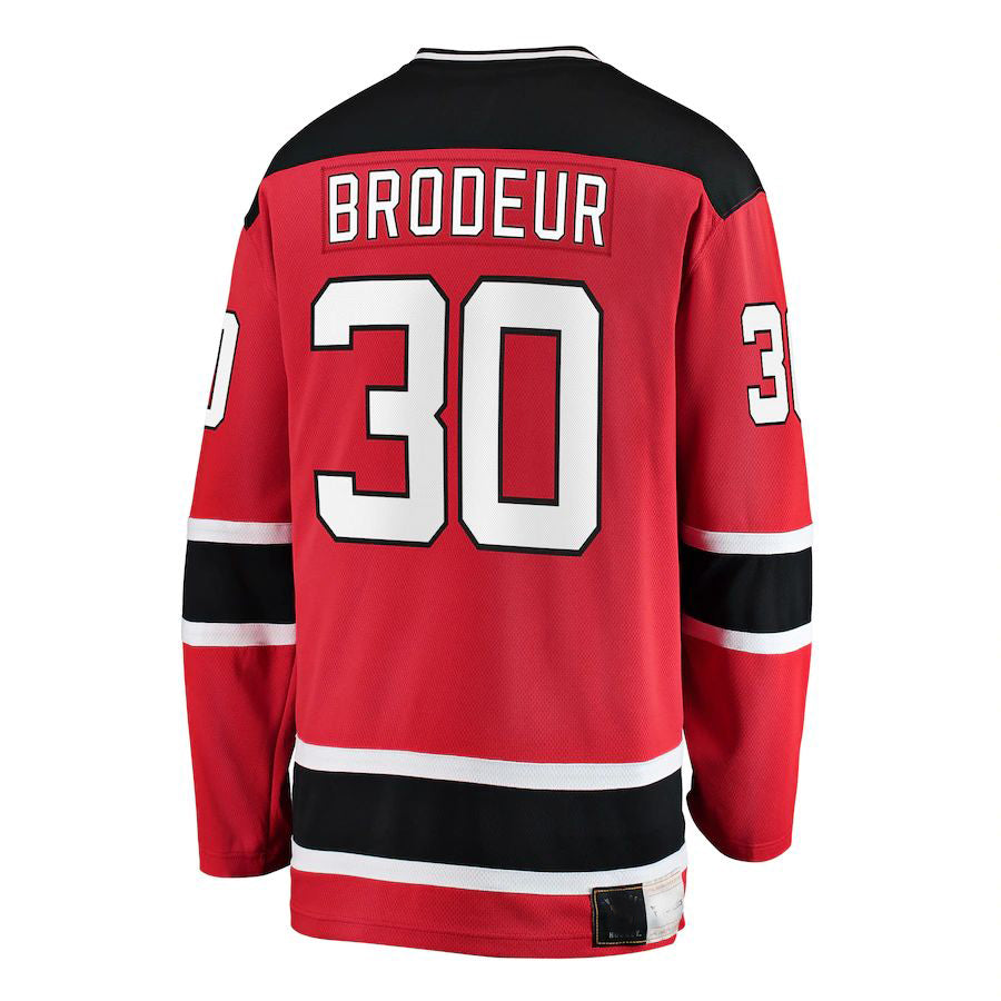 NJ.Devils #30 Martin Brodeur Fanatics Branded Premier Breakaway Retired Player Jersey  Red Stitched American Hockey Jerseys - Main View