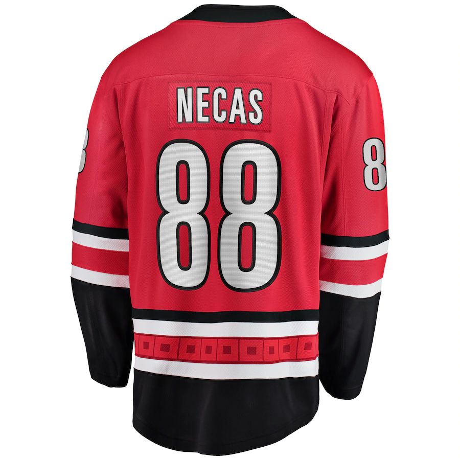 C.Hurricanes #88 Martin Necas Fanatics Branded Home Breakaway Player Jersey Red Stitched American Hockey Jerseys - Main View