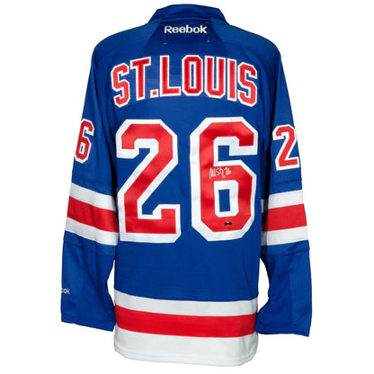 NY.Rangers #26 Martin St. Louis Fanatics Authentic Autographed Reebok Blue Stitched American Hockey Jerseys - Main View
