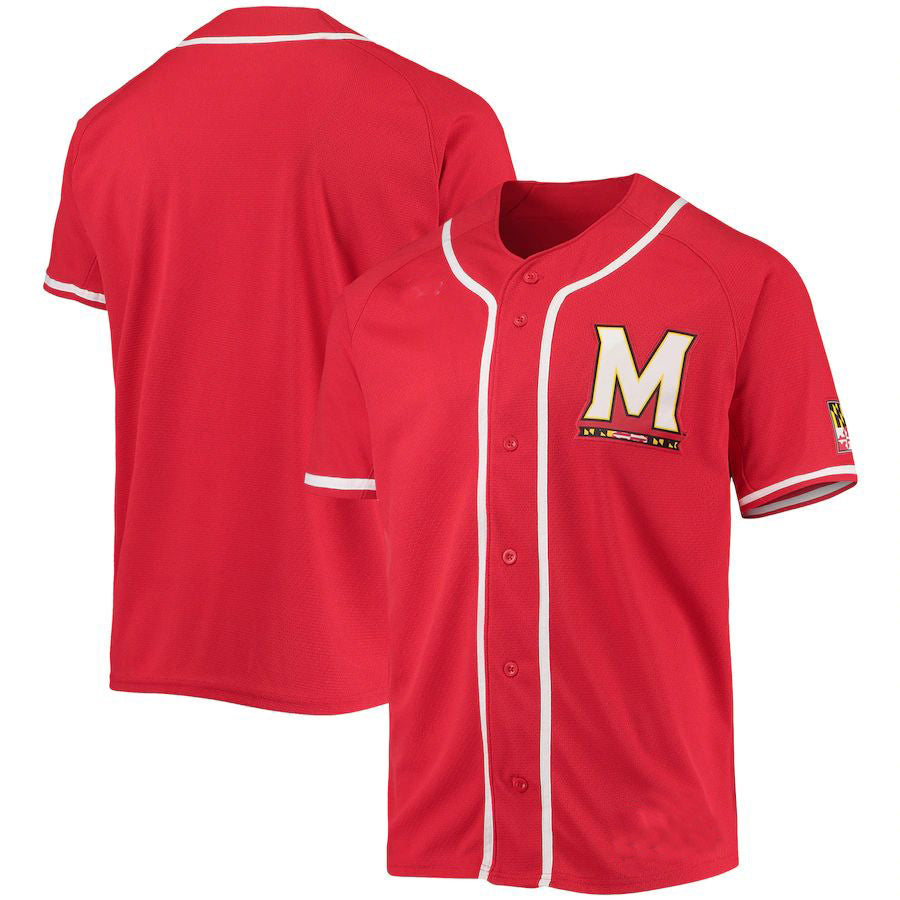 M.Terrapins Under Armour Replica Baseball Jersey  Red Stitched American College Jerseys - Main View