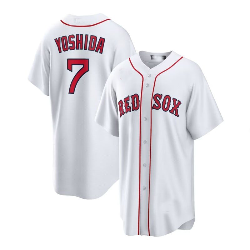 Boston Red Sox  #7 Masataka Yoshida Home Official Replica Player Jersey - White Baseball Jerseys - Main View