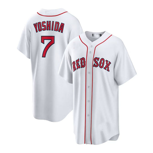 Boston Red Sox  #7 Masataka Yoshida Home Official Replica Player Jersey - White Baseball Jerseys - Main View