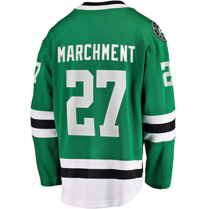 D.Stars #27 Mason Marchment Fanatics Branded Home Breakaway Player Jersey Kelly Green Stitched American Hockey Jerseys - Main View