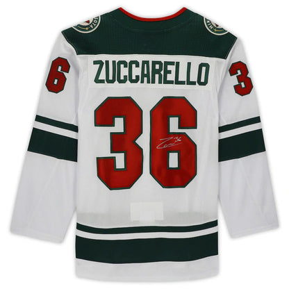 M.Wild #36 Mats Zuccarello Fanatics Authentic Autographed Jersey White Stitched American Hockey Jerseys - Main View