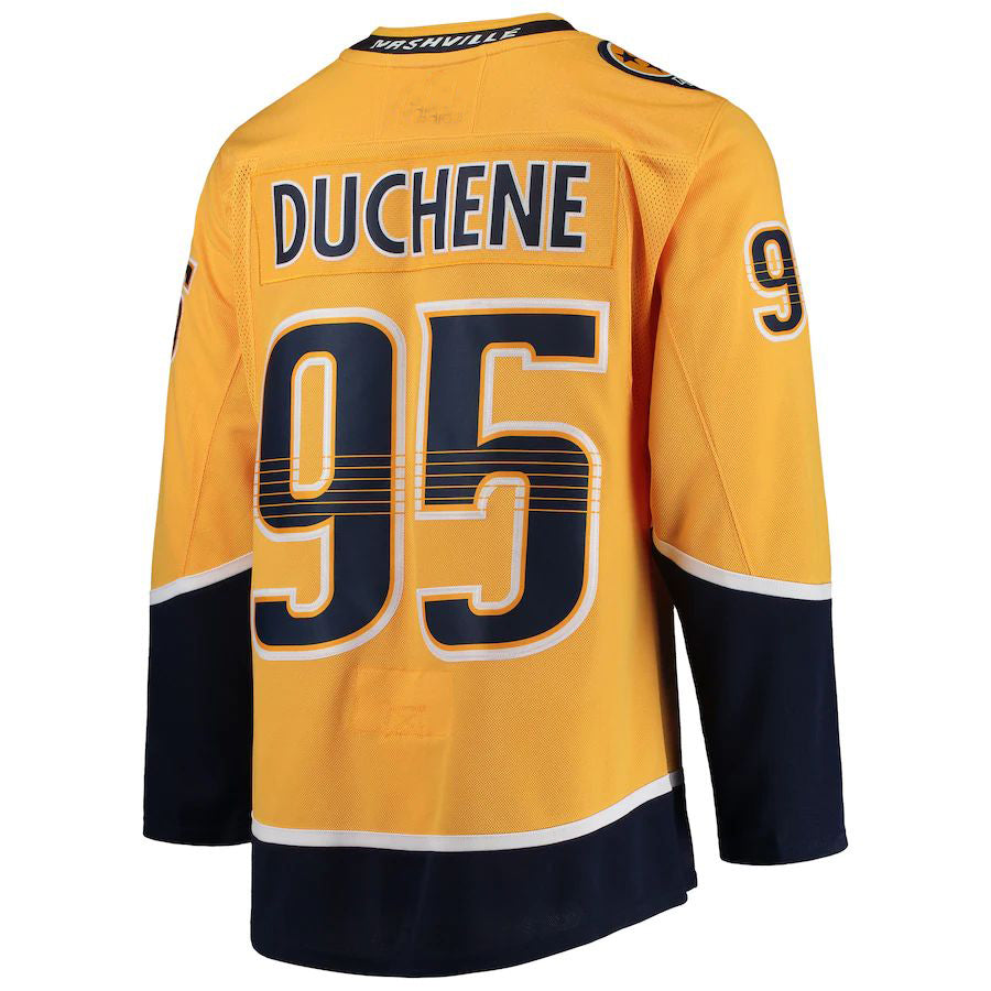 N.Predators #95 Matt Duchene Home Authentic Player Jersey Gold Stitched American Hockey Jerseys - Main View