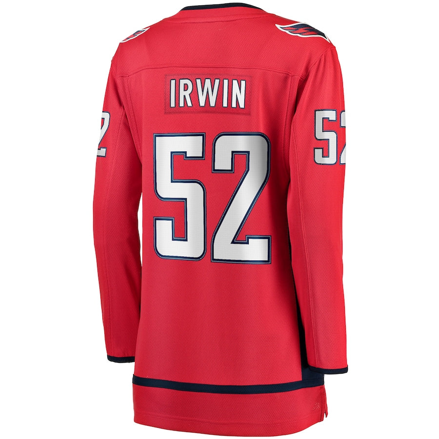 W.Capitals #52 Matt Irwin Fanatics Branded Home Breakaway Player Jersey Red Stitched American Hockey Jerseys - Main View
