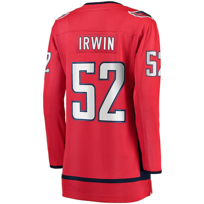 W.Capitals #52 Matt Irwin Fanatics Branded Home Breakaway Player Jersey Red Stitched American Hockey Jerseys - Main View