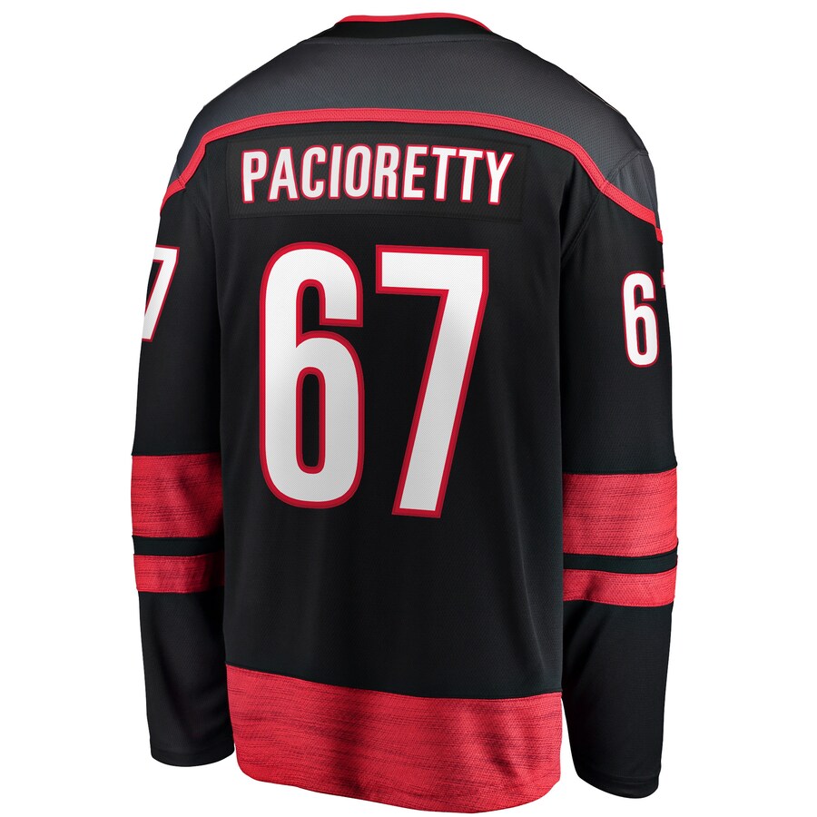 C.Hurricanes #67 Max Pacioretty Fanatics Branded Home Breakaway Player Jersey Black Stitched American Hockey Jerseys - Main View