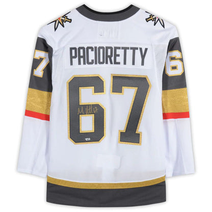 V.Golden Knights #67 Max Pacioretty Fanatics Authentic Autographed White Authentic Jersey Hockey Jerseys - Main View