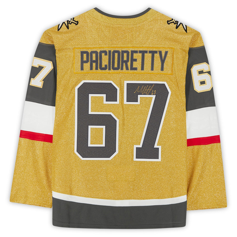 V.Golden Knights #67 Max Pacioretty Fanatics Authentic Autographed Gold Alternate Authentic Jersey Hockey Jerseys - Main View