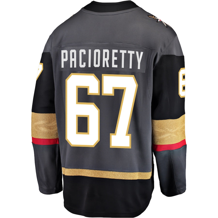 V.Golden Knights #67 Max Pacioretty Fanatics Branded Alternate Breakaway Player Jersey  Black Gray Hockey Jerseys - Main View