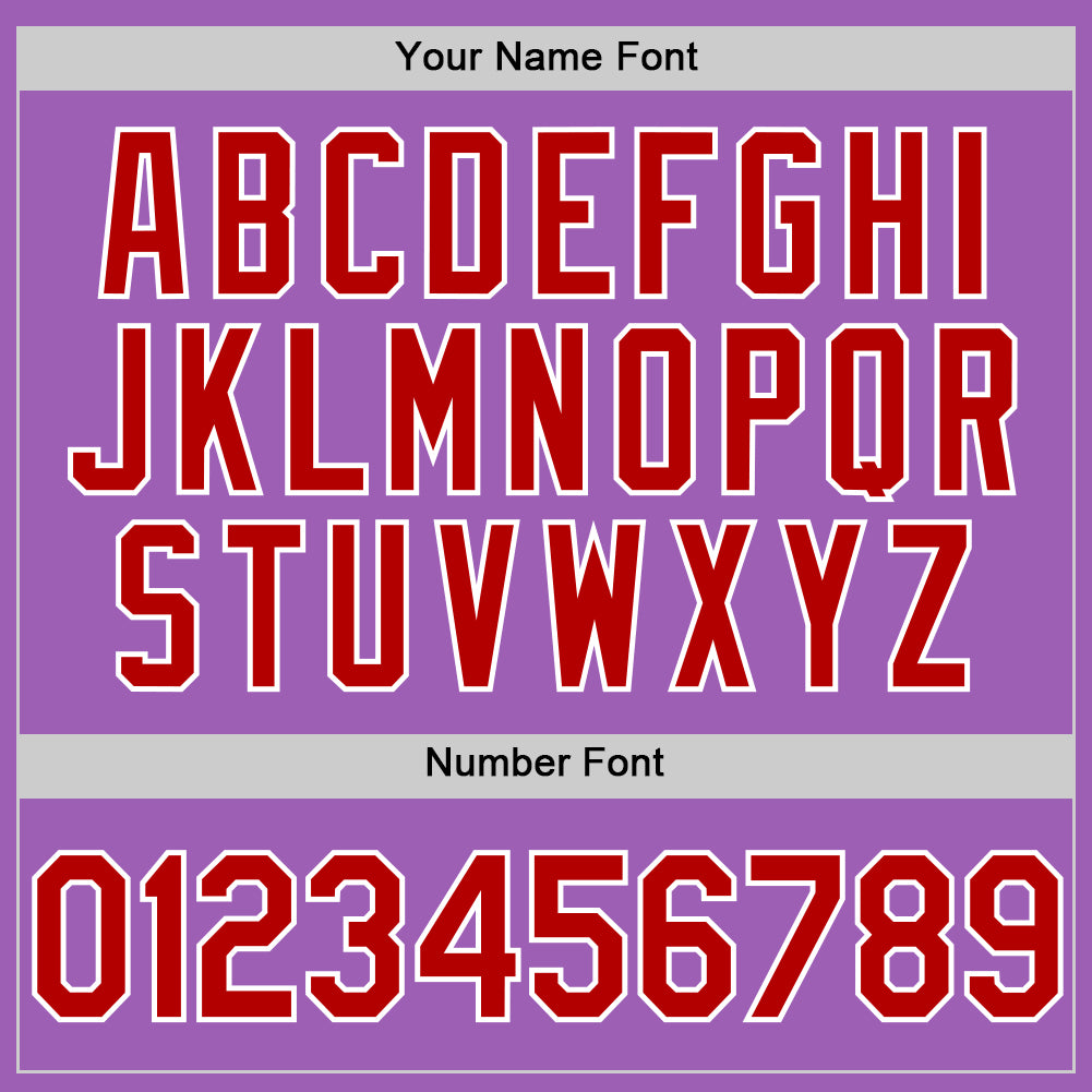 Custom Medium Purple Red-White Authentic Baseball Jersey view 5