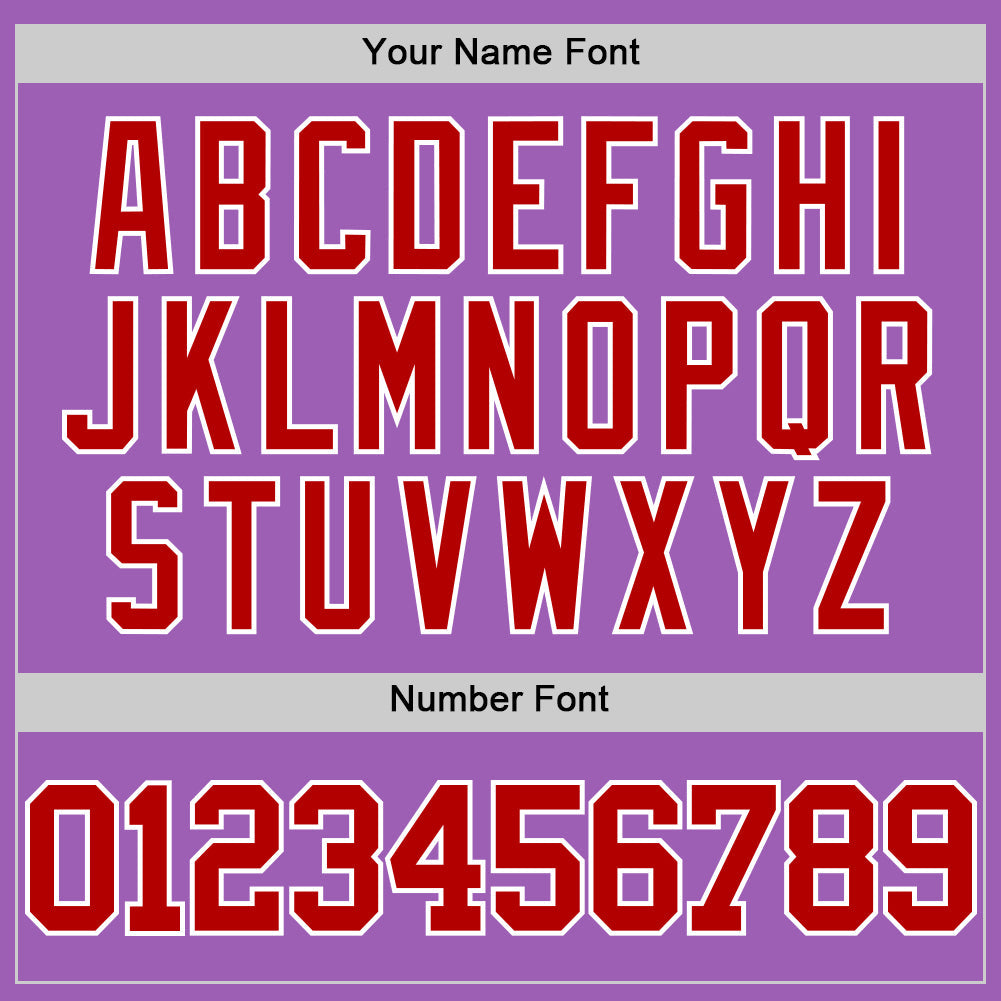 Custom Medium Purple Red-White Authentic Basketball Jersey view 4