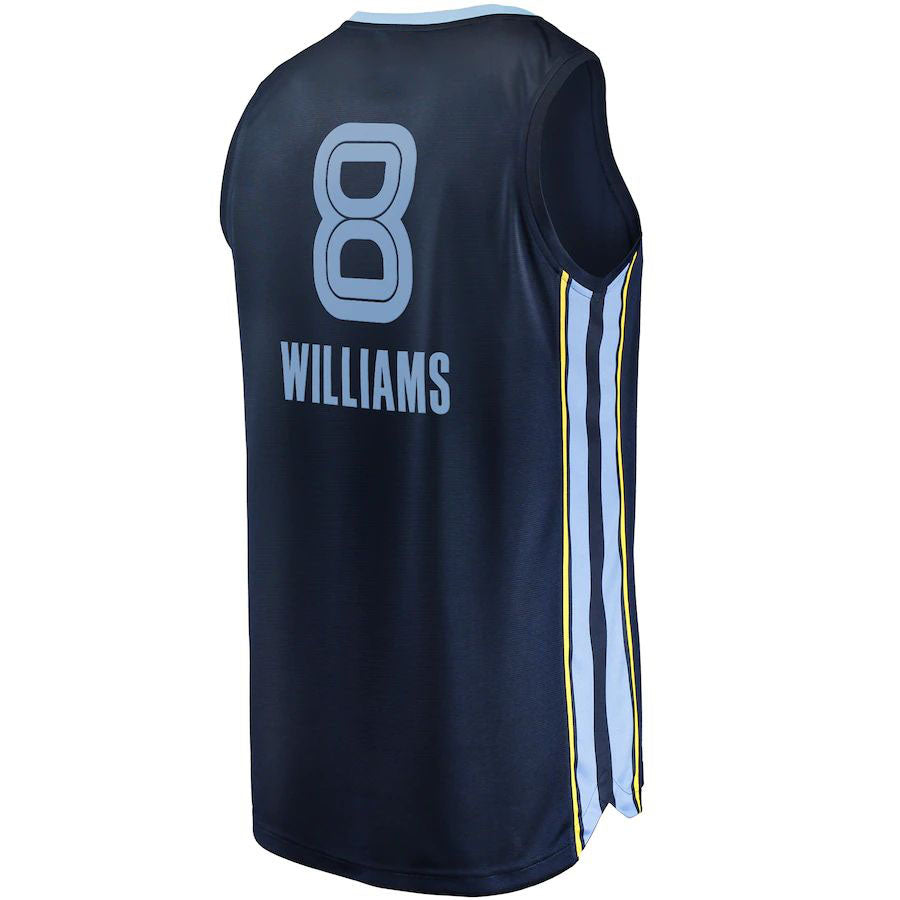 M.Grizzlies #8 Ziaire Williams Fanatics Branded Fast Break Replica Jersey Icon Edition Navy Stitched American Basketball Jersey - Main View