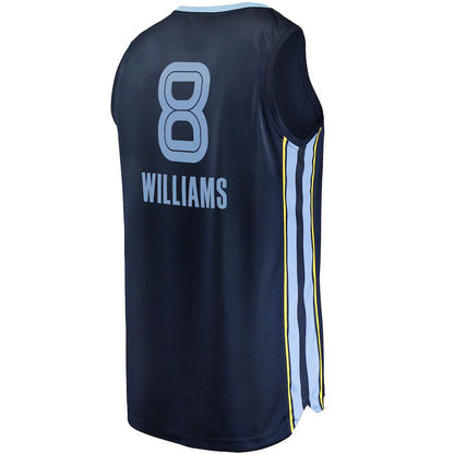 M.Grizzlies #8 Ziaire Williams Fanatics Branded Fast Break Replica Jersey Icon Edition Navy Stitched American Basketball Jersey - Main View
