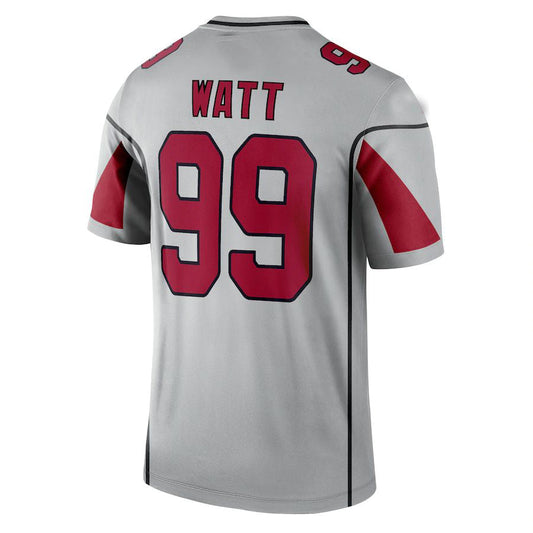 A.Cardinals #99 J.J. Watt Silver Inverted Legend Jersey Stitched American Football Jerseys - Main View