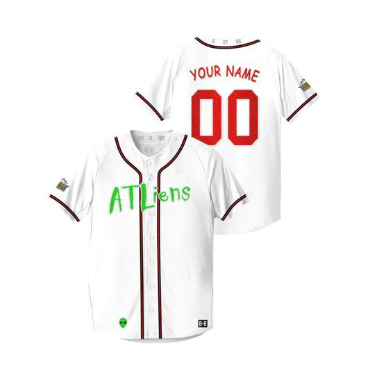 Custom Atlanta Braves White 25th Anniversary Jersey Stitched  Baseball Jerseys - Main View