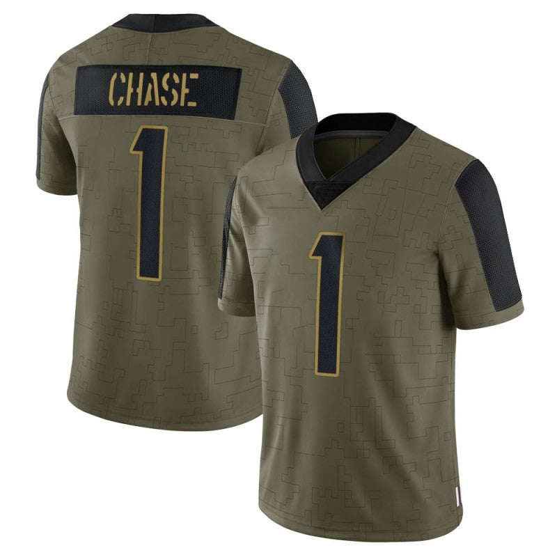 Men's #1 Ja'Marr Chase C.Bengal Limited Stitched Jerseys Football view 5