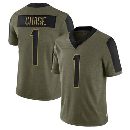 Men's #1 Ja'Marr Chase C.Bengal Limited Stitched Jerseys Football view 5